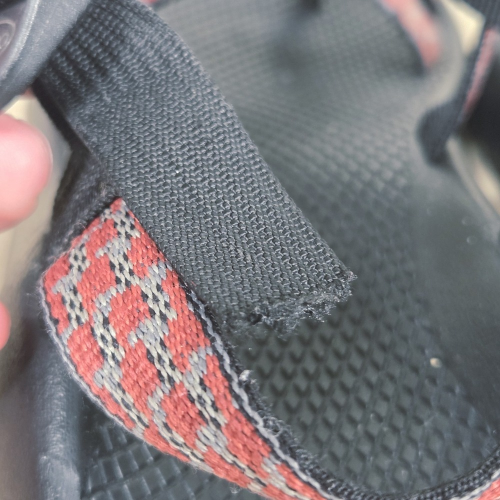 Chaco Women's Black Sandals with Red Patterned Straps - Picture 7 of 15